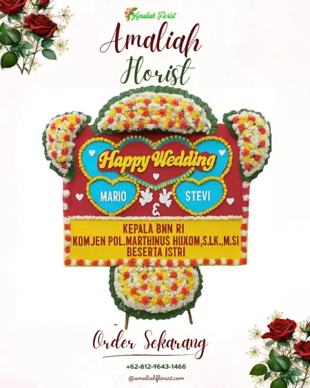 Papan Bunga Pernikahan Jiwan